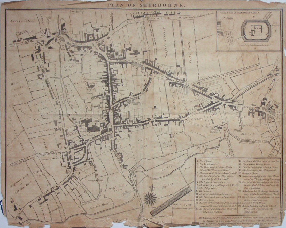 Map of Sherborne - Sherborne
